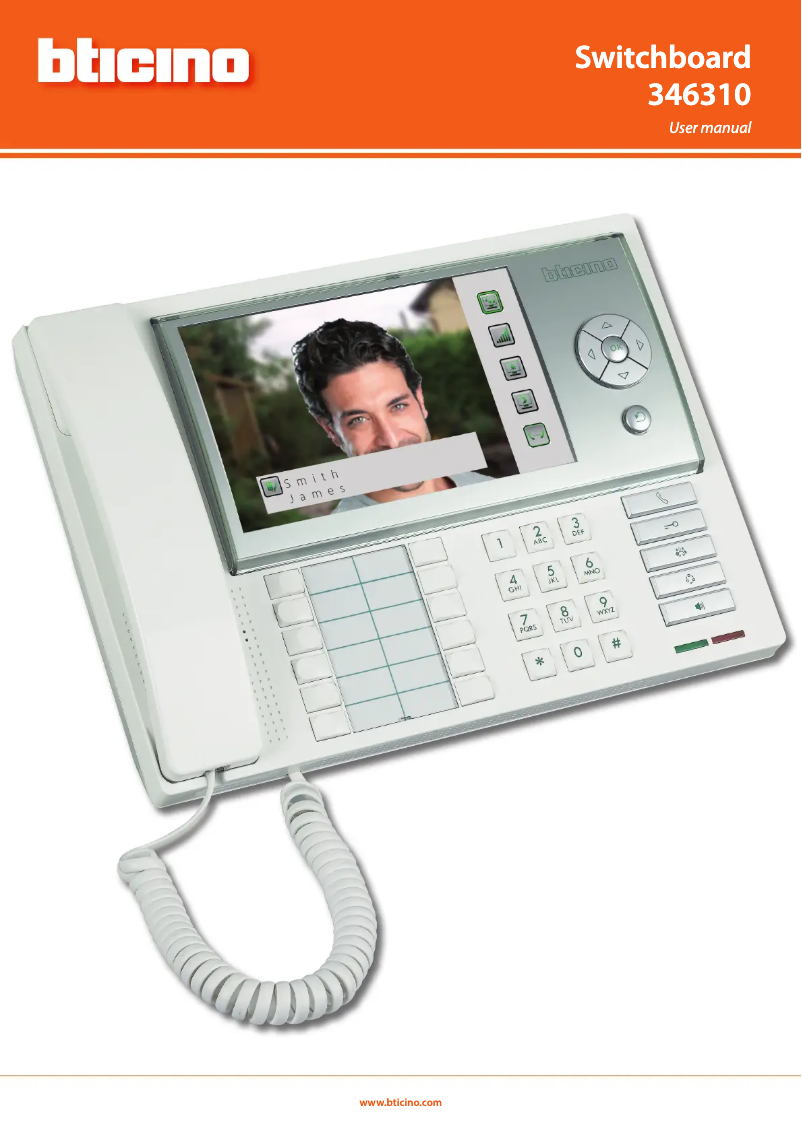 Page 1 de la notice Manuel utilisateur BTicino 346310