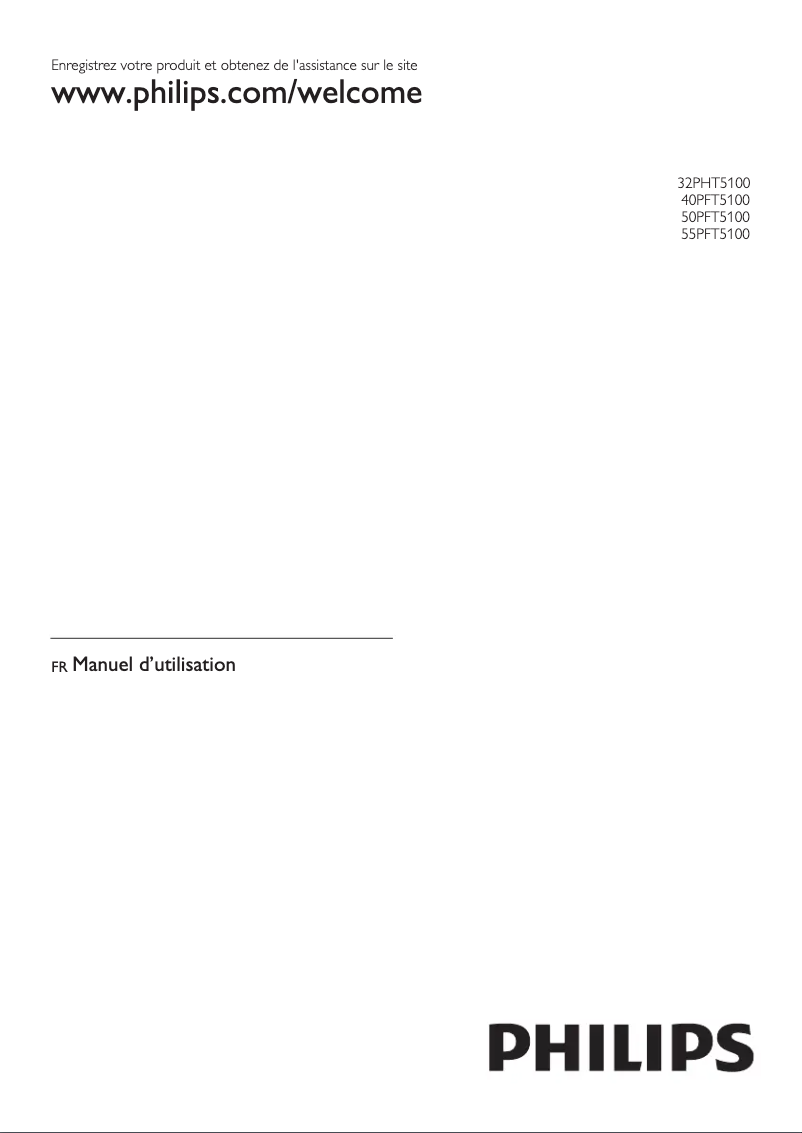 Page 1 de la notice Manuel utilisateur Philips 5100 series 32PHT5100S