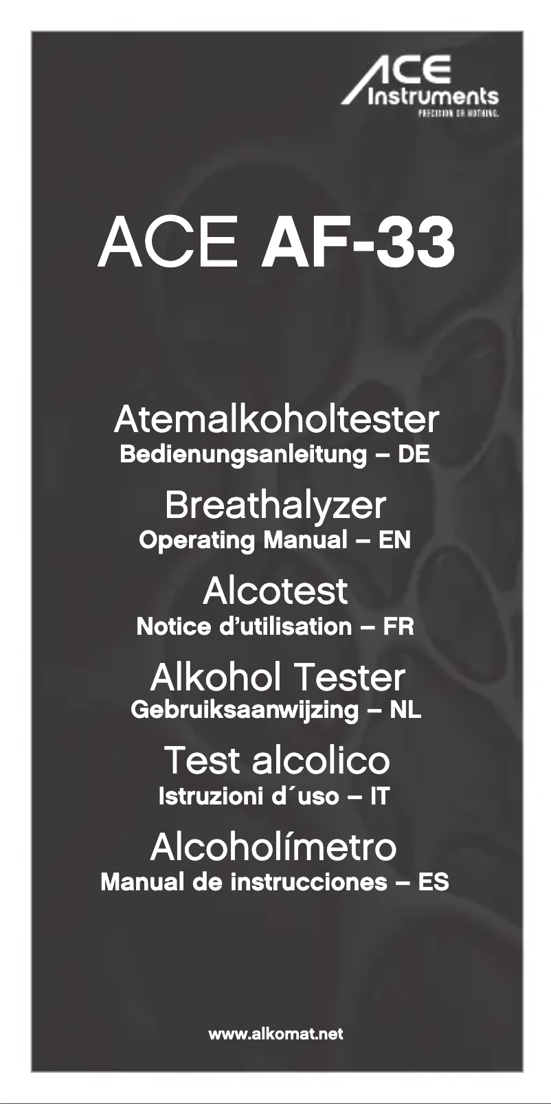 Page 1 de la notice Manuel utilisateur ACE AF-33