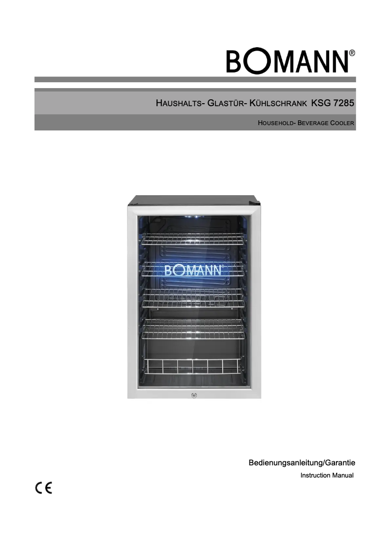 Page 1 de la notice Manuel utilisateur Bomann KSG 7285