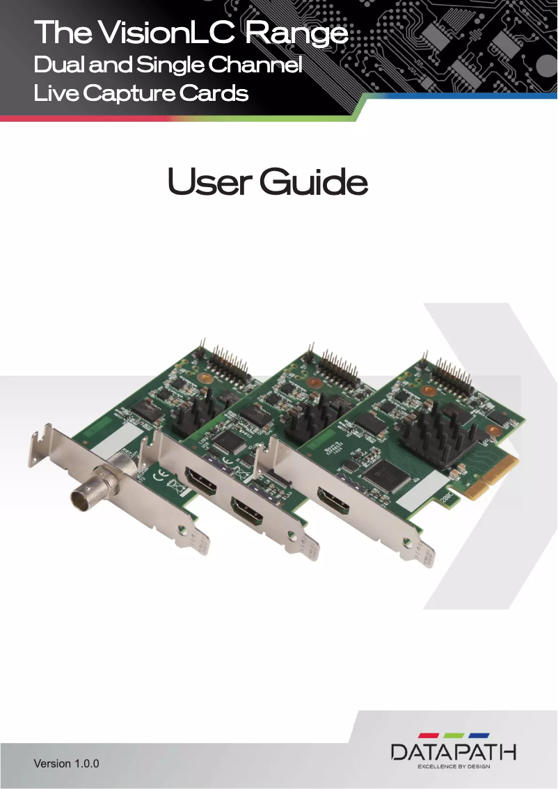 Page n°1 - Manuel utilisateur Datapath VisionLC-HD2