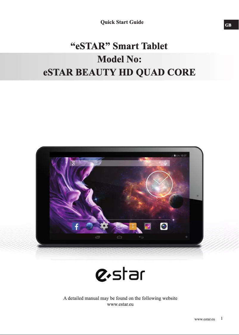 Page n°1 - Manuel utilisateur eSTAR Beauty HD Quad Core