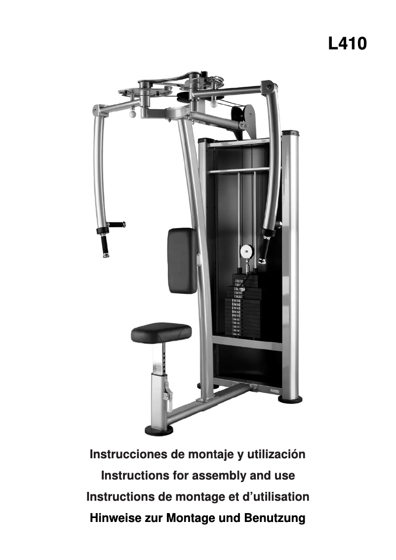Page 1 de la notice Manuel utilisateur BH Fitness L410