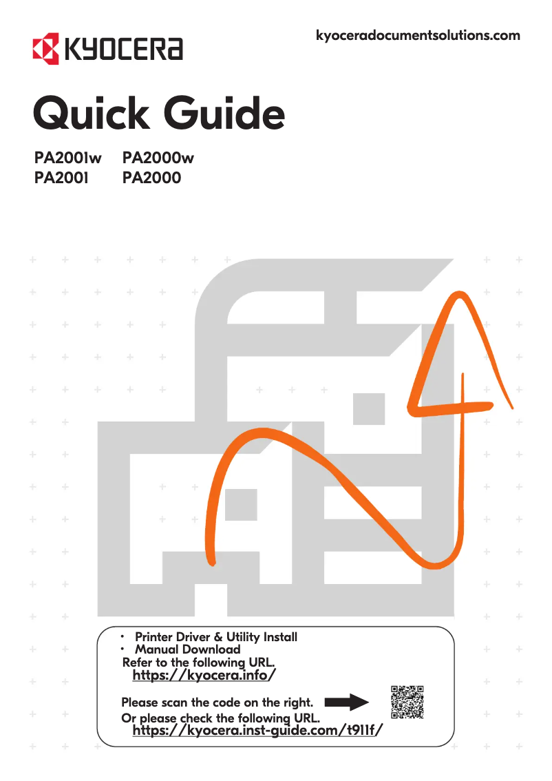 Image de la première page du manuel de l'appareil ECOSYS PA2001w