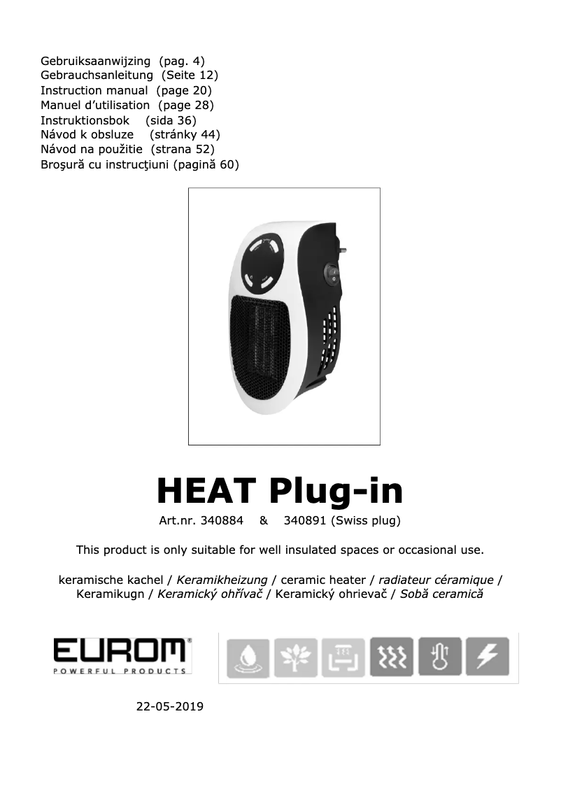 Imagen de la primera página del manual del dispositivo Heat Plug-in