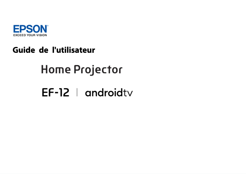 Page 1 de la notice Manuel utilisateur Epson EpiqVision Mini EF-12