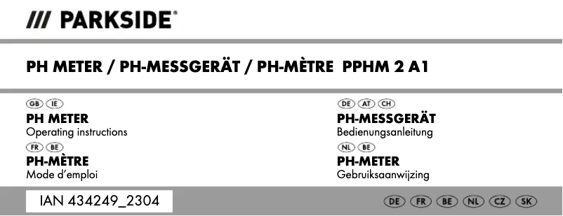 Page n°1 - Manuel utilisateur Parkside PTDSM 2 A1