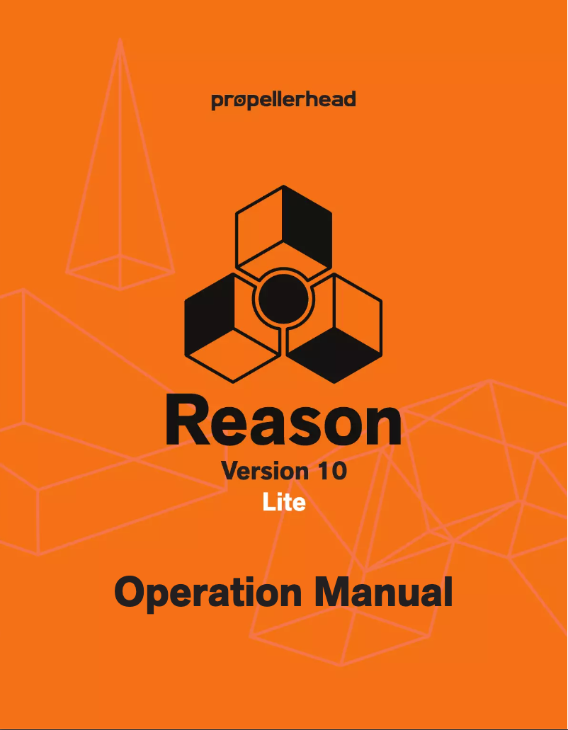 Page 1 de la notice Manuel utilisateur Propellerhead Reason Lite 10.4