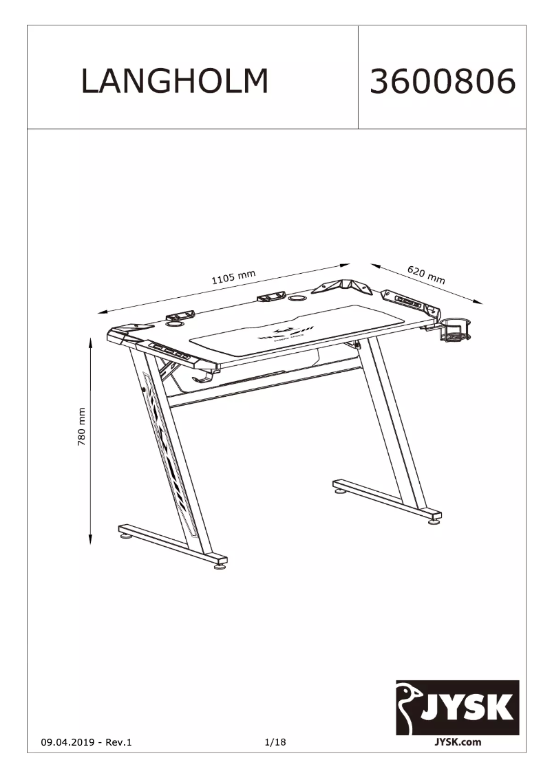 Image de la première page du manuel de l'appareil Langholm