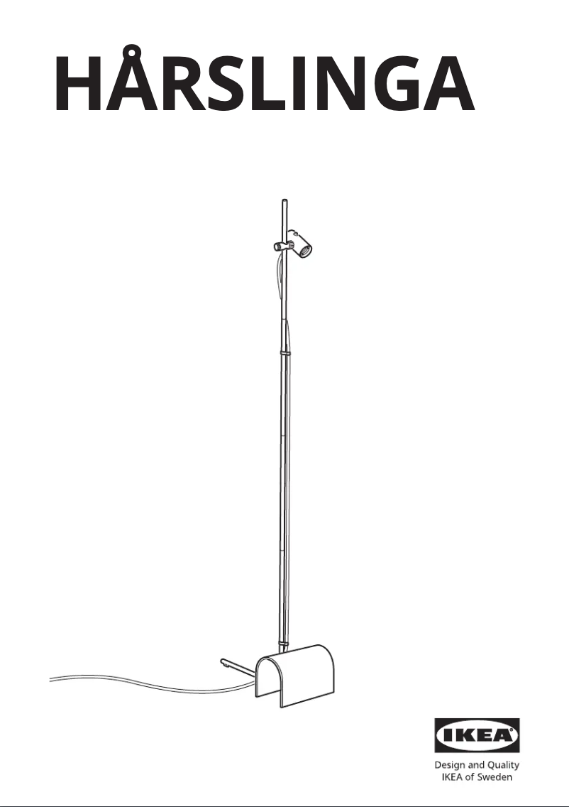 Page 1 de la notice Manuel utilisateur Ikea HÅRSLINGA 405.389.04