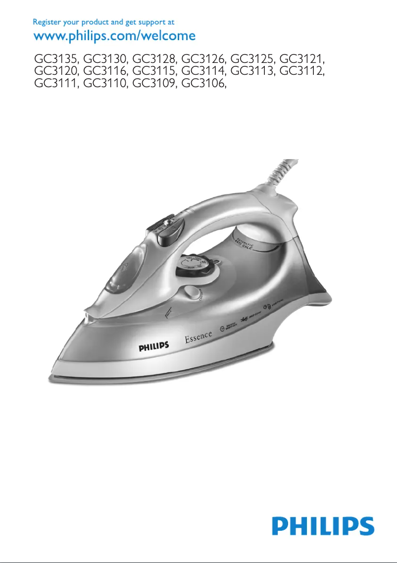 Page 1 de la notice Manuel utilisateur Philips Essence GC3113
