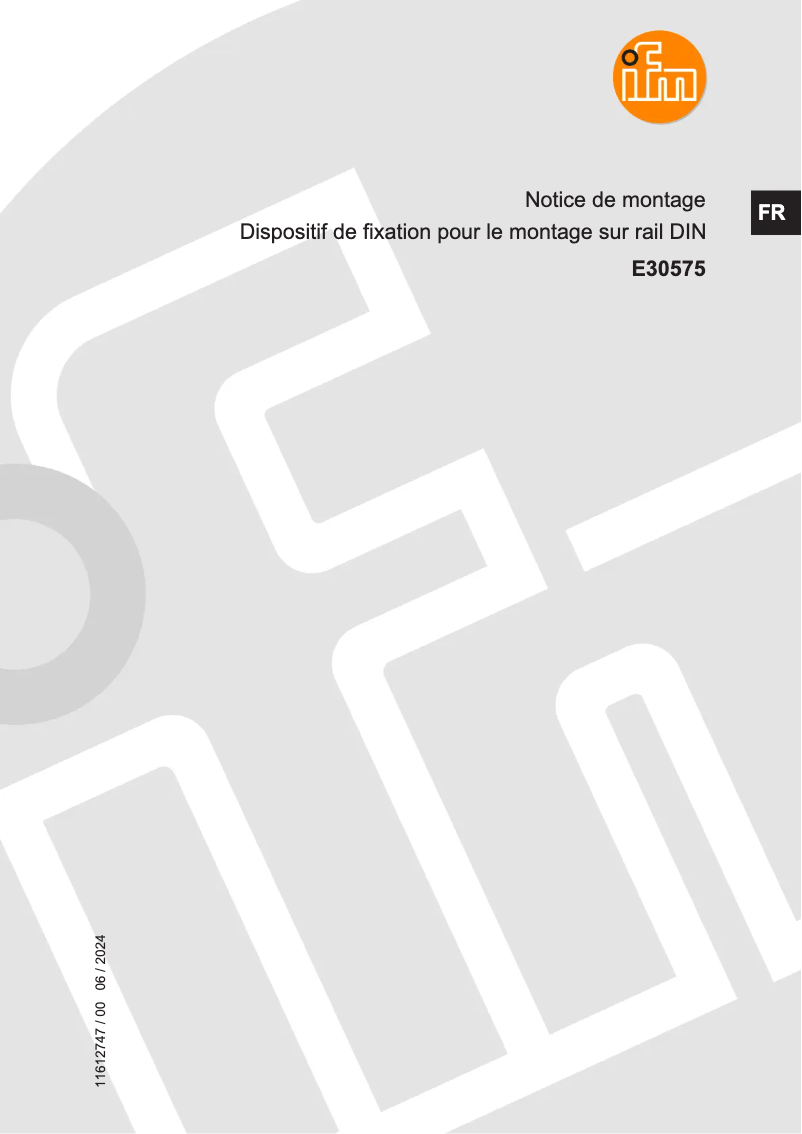 Image de la première page du manuel de l'appareil E30575