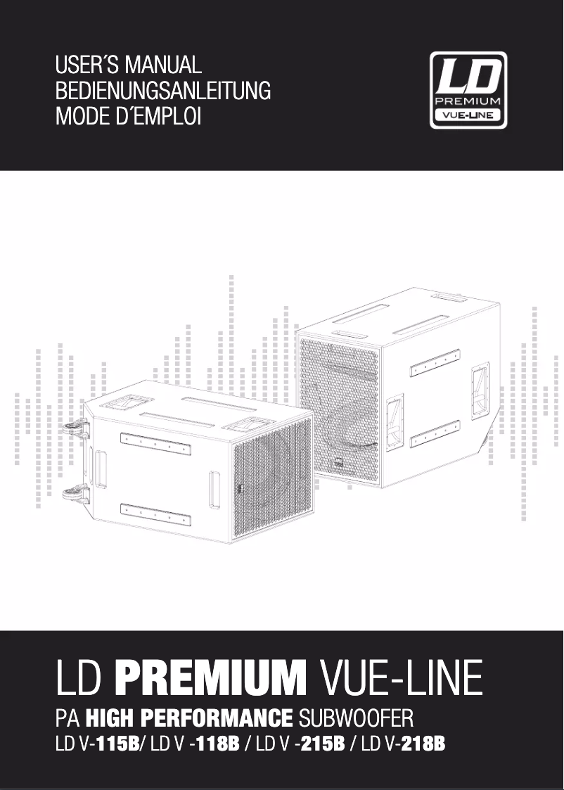 Page n°1 - Manuel utilisateur LD Systems LD V-215B
