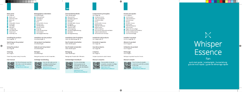 Image de la première page du manuel de l'appareil Whisper