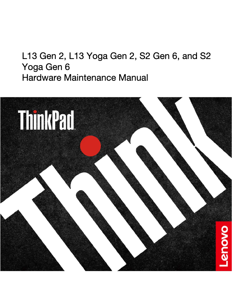 Image de la première page du manuel de l'appareil ThinkPad L13 Yoga G2