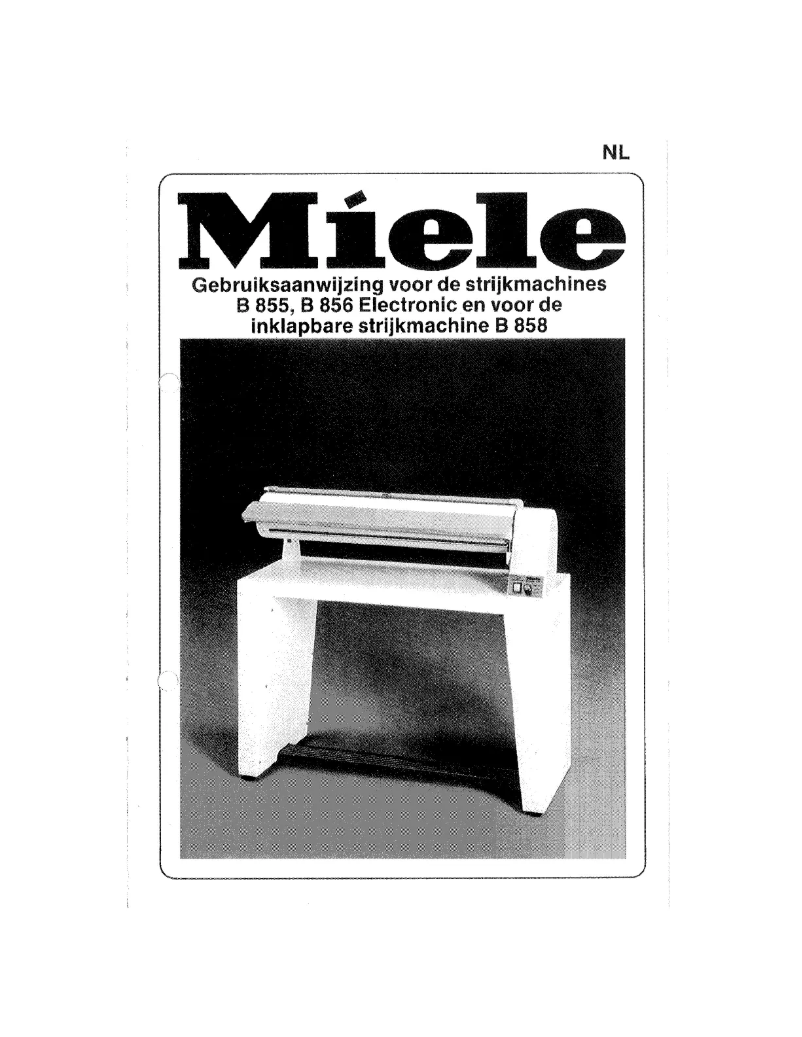 Page n°1 - Manuel utilisateur Miele B 855