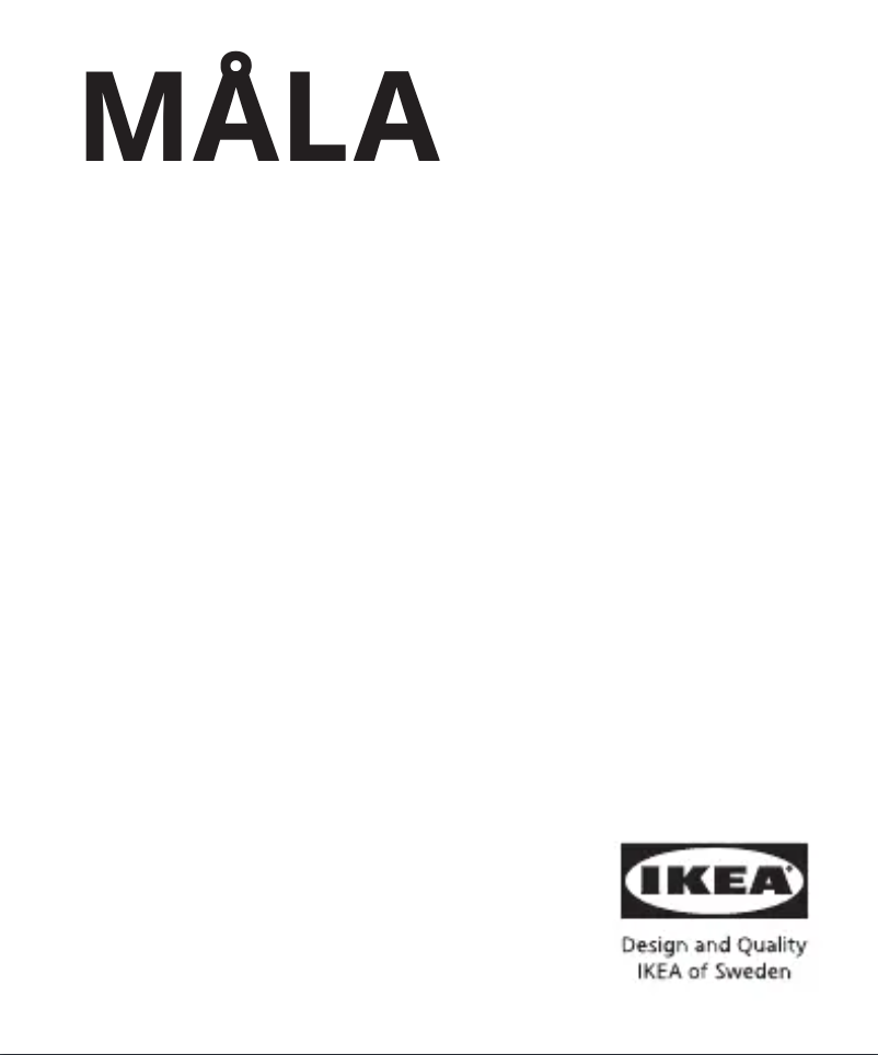 Página 1 del manual Manual de usuario Ikea MÅLA 504.565.92