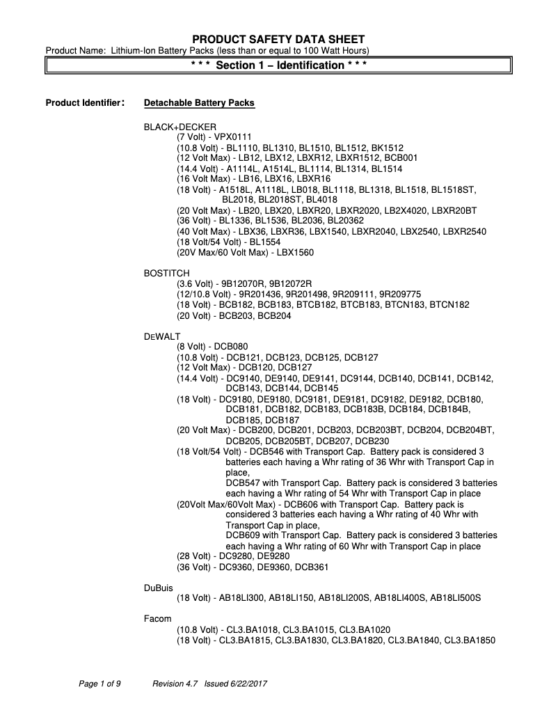 Page 1 de la notice Fiche technique Klein Tools BAT20-7T14