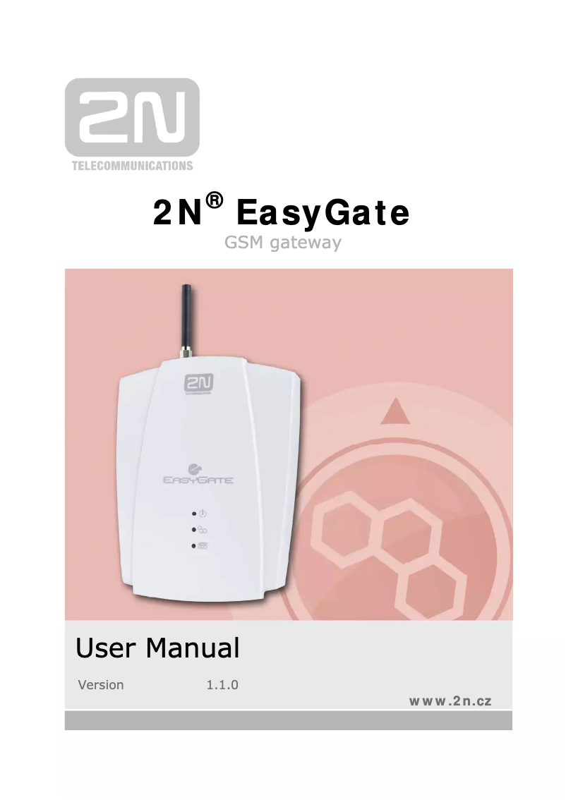 Page n°1 - Manuel utilisateur 2N Telecommunications EasyGate