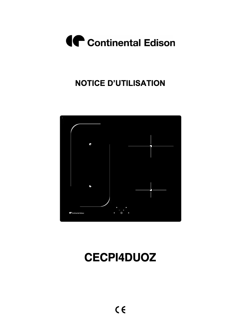 Page 1 de la notice Manuel utilisateur Continental Edison CECPI4DUO