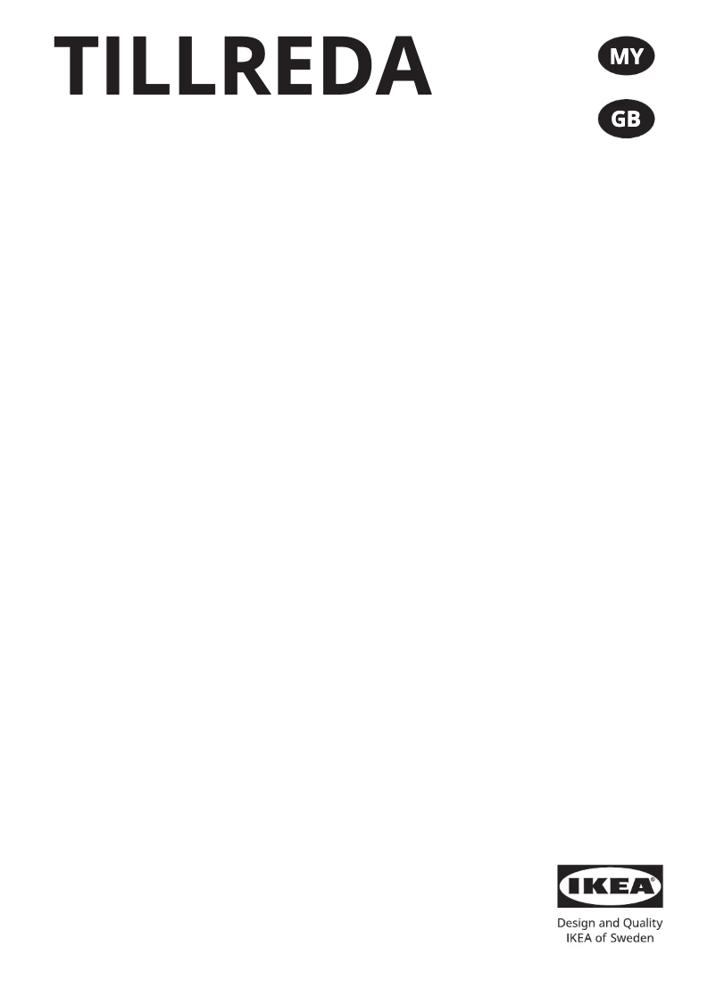 Page 1 de la notice Manuel utilisateur Ikea TILLREDA 705.464.79