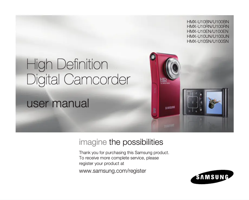 Página 1 del manual Manual de usuario Samsung HMX-U100SN