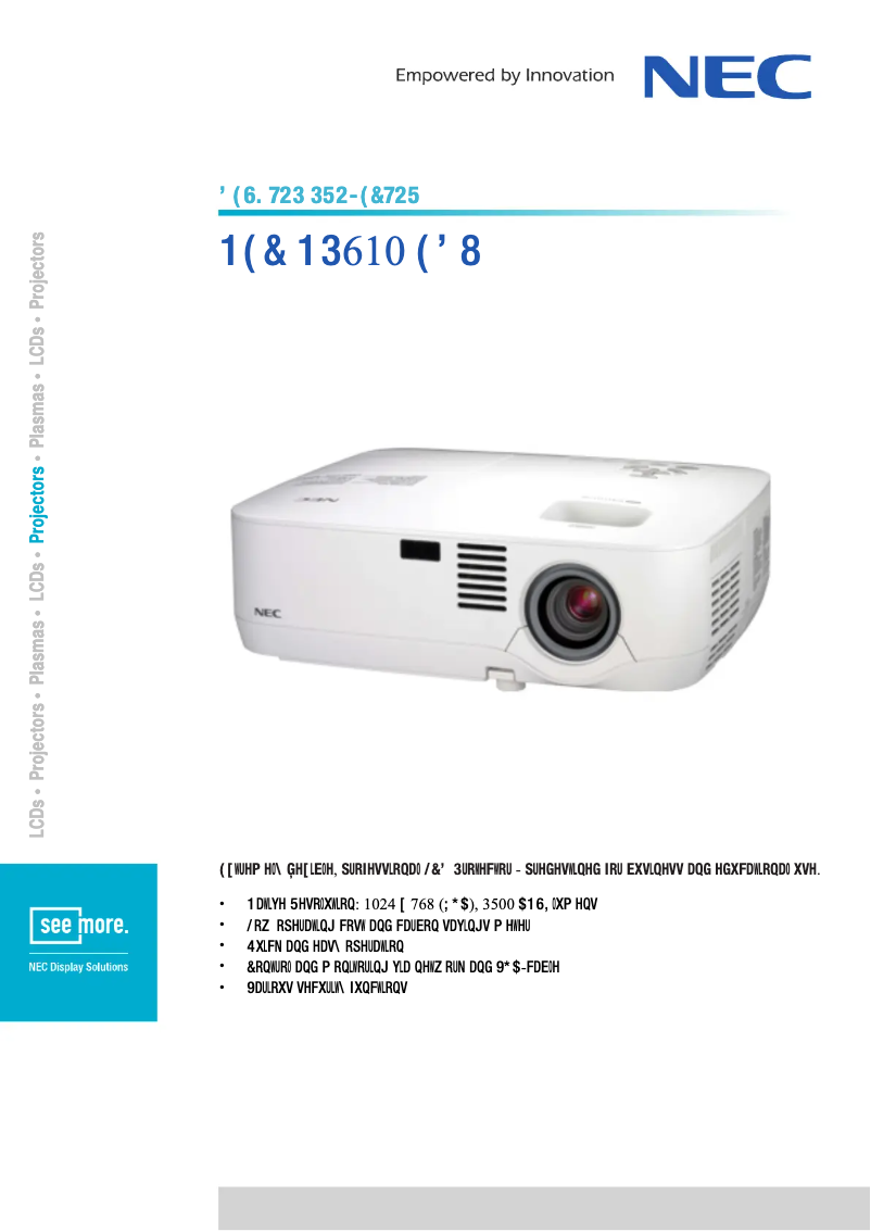 Image de la première page du manuel de l'appareil NP610