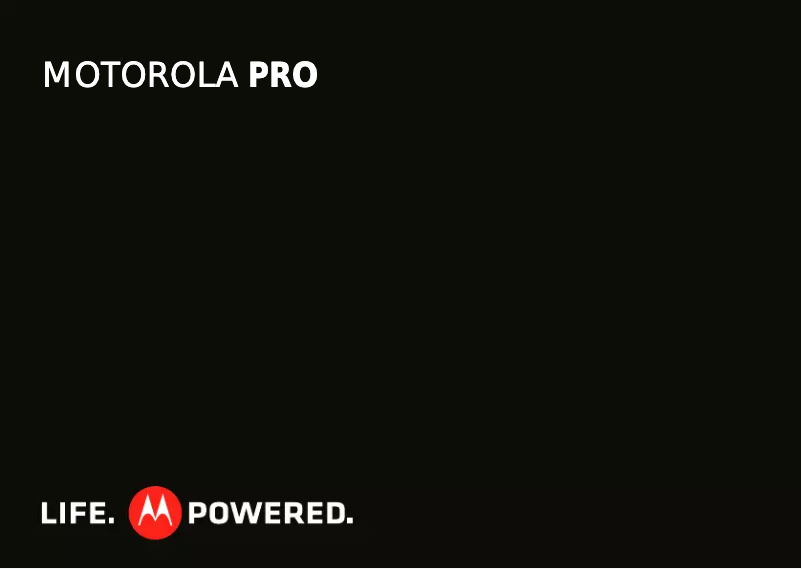 Image de la première page du manuel de l'appareil Pro