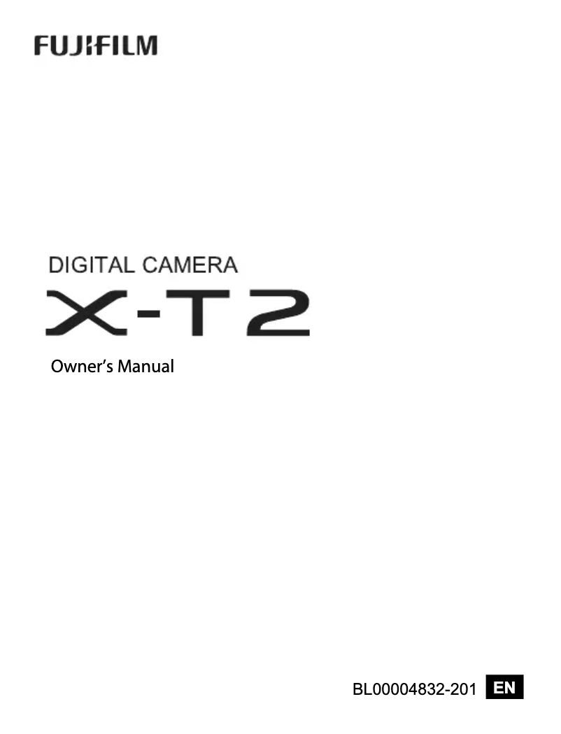 Image de la première page du manuel de l'appareil X-T2