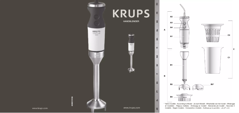 Page 1 de la notice Manuel utilisateur Krups Perfect Mix HZ507