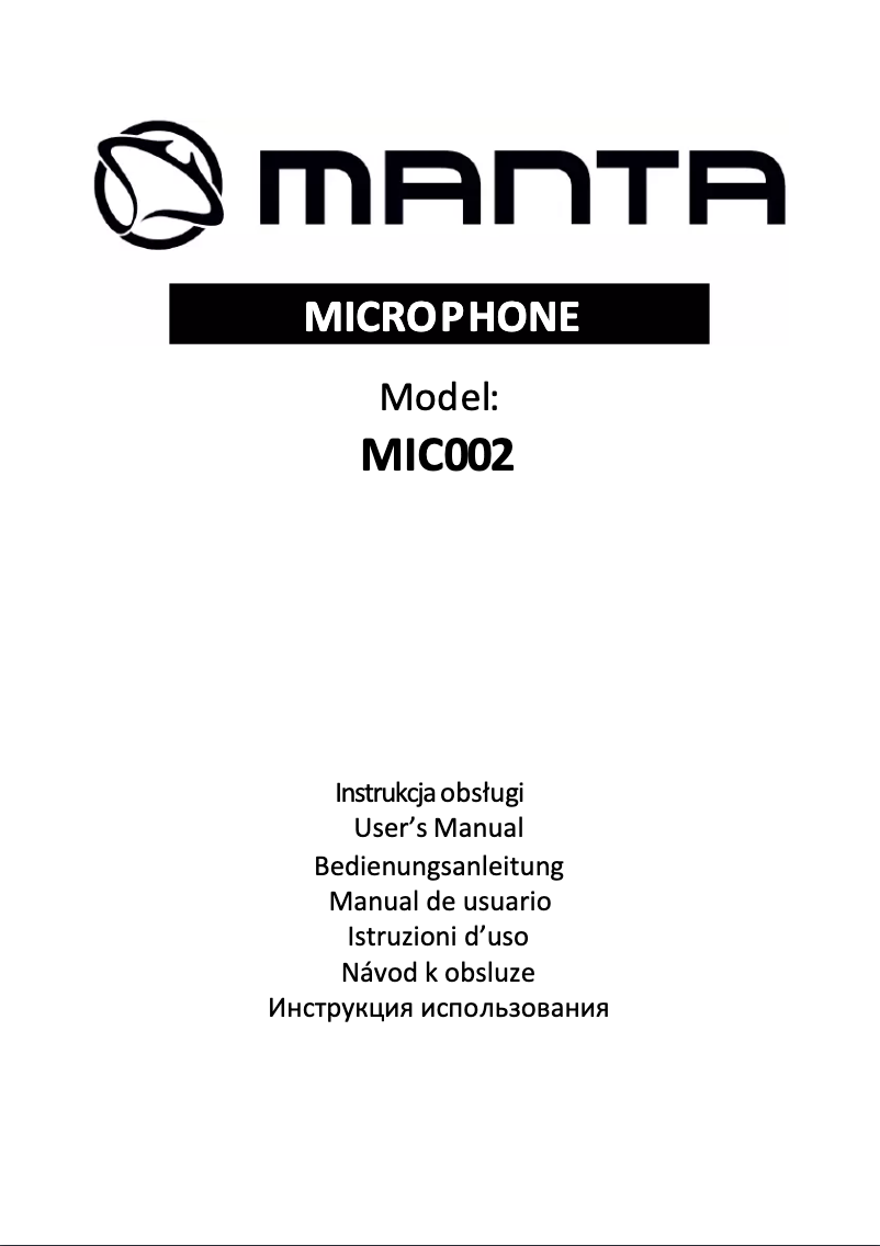 Image de la première page du manuel de l'appareil MIC002