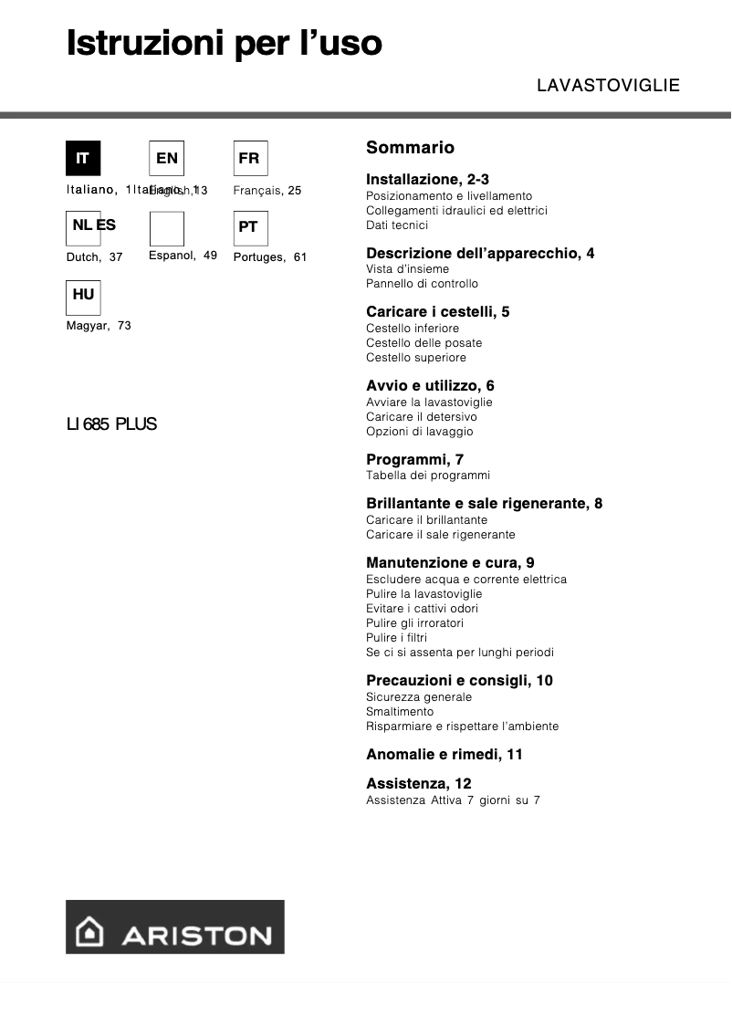Image de la première page du manuel de l'appareil LI 685 PLUS