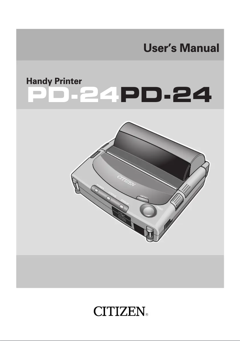 Page n°1 - Manuel utilisateur Citizen PD-24