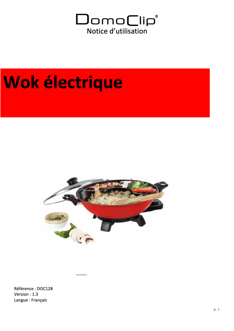 Page n°1 - Manuel utilisateur Domoclip DOC128