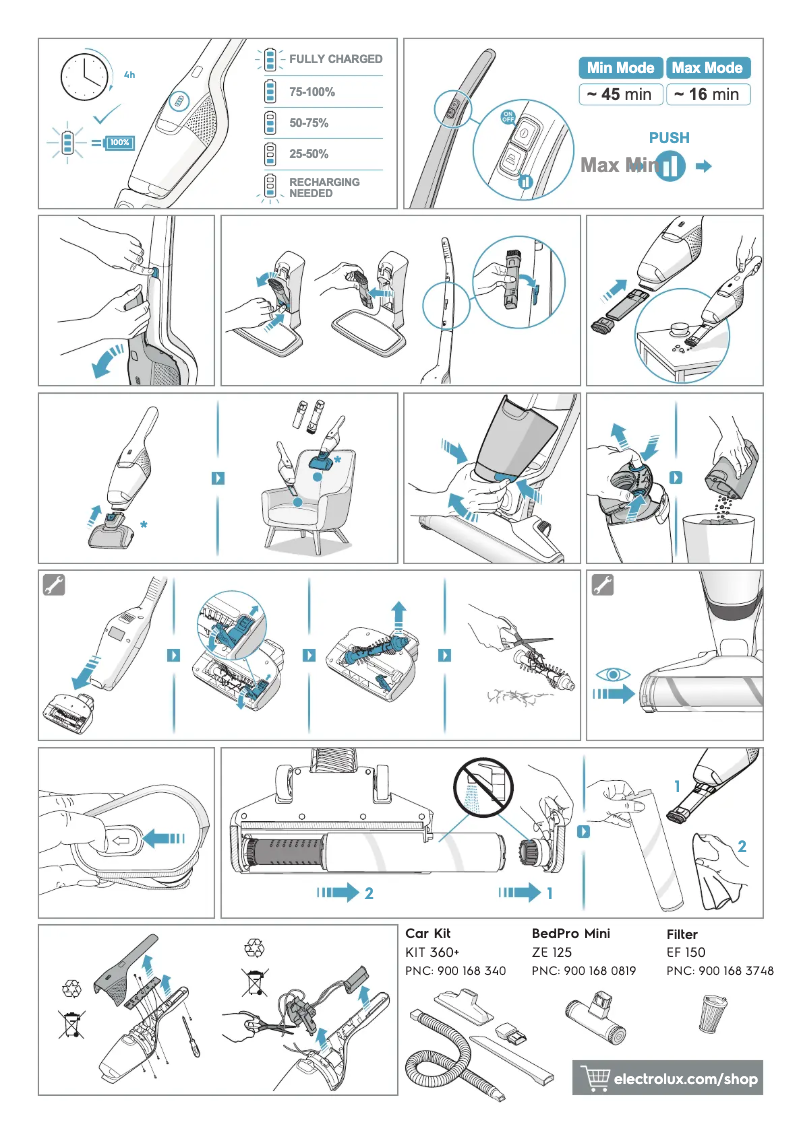 Page 1 de la notice Manuel utilisateur Electrolux Ergorapido EER89IBM