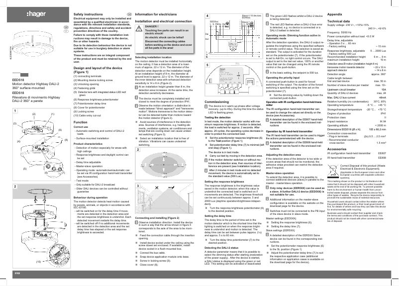 Image de la première page du manuel de l'appareil EED518