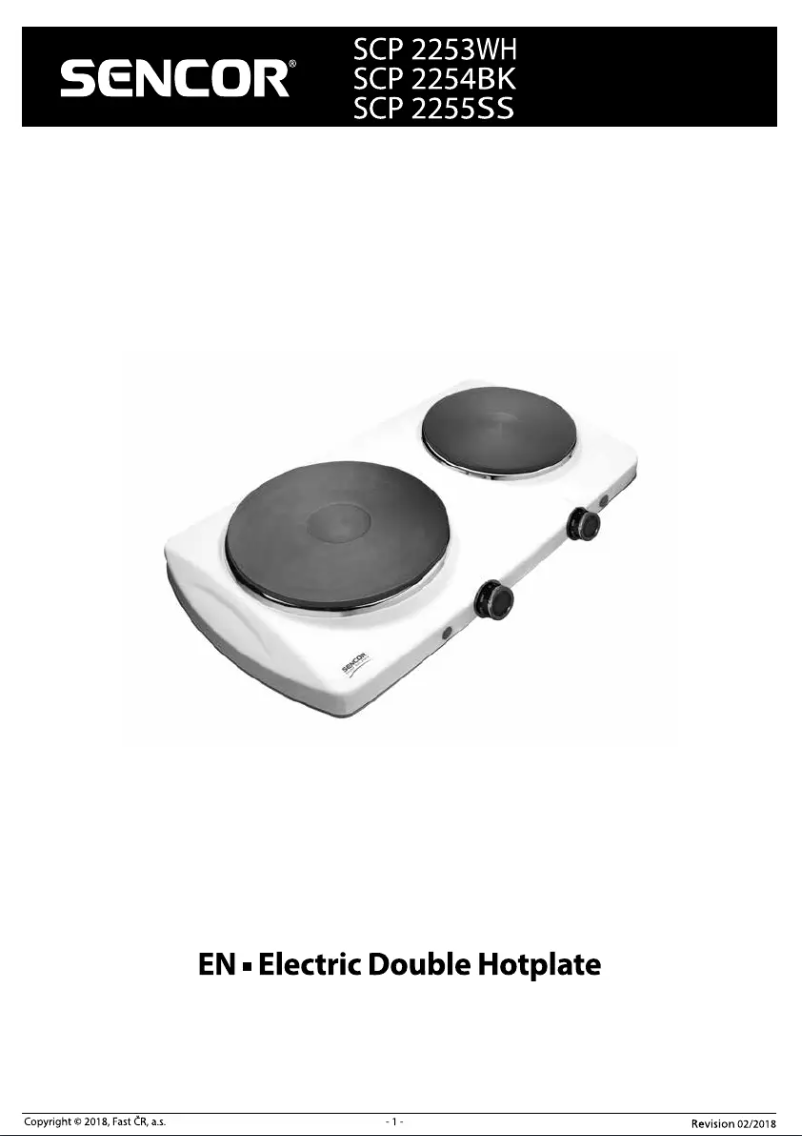 Page 1 de la notice Manuel utilisateur Sencor SCP 2255SS