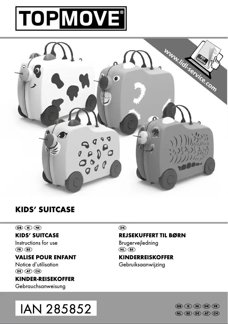 Page n°1 - Manuel utilisateur Topmove IAN 285852