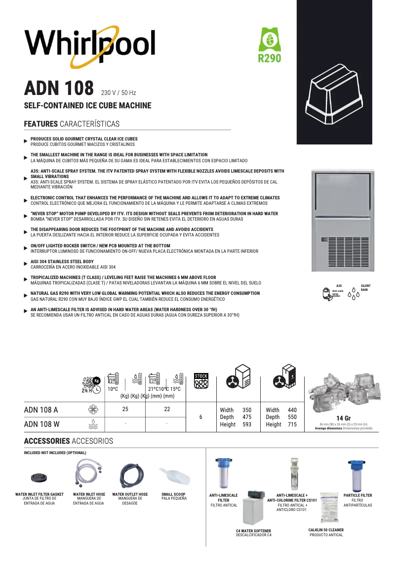 Página 1 del manual Manual de usuario Whirlpool ADN108