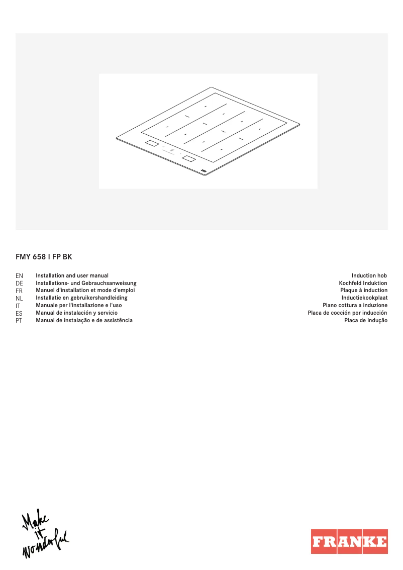Page 1 de la notice Manuel utilisateur Franke FMY 658 | FP BK