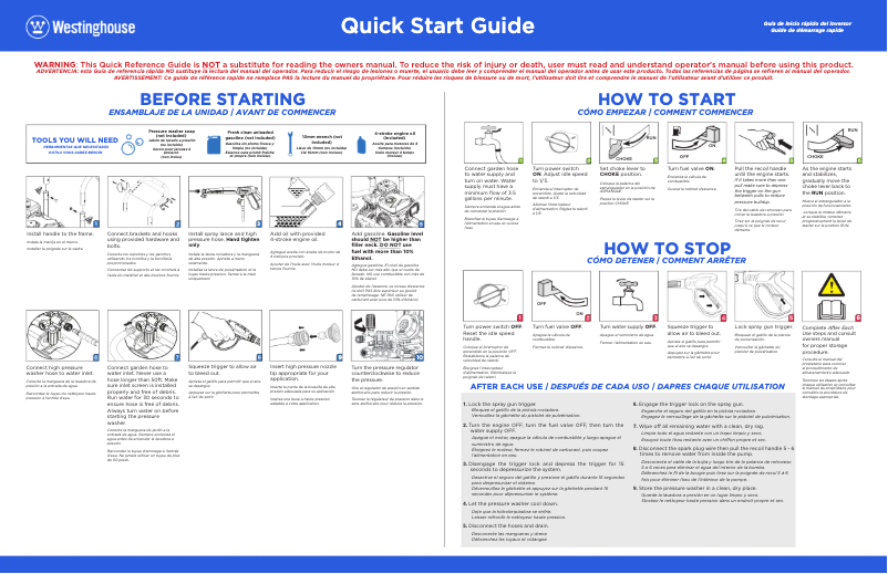 Image de la première page du manuel de l'appareil WPX4400