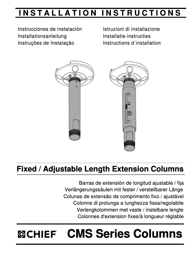 Page 1 de la notice Manuel utilisateur Chief CMS072