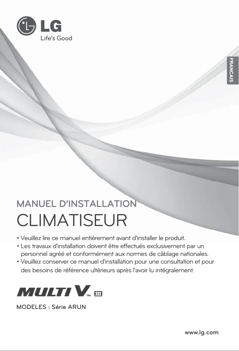 Page n°1 - Manuel utilisateur LG ARUN072BT3