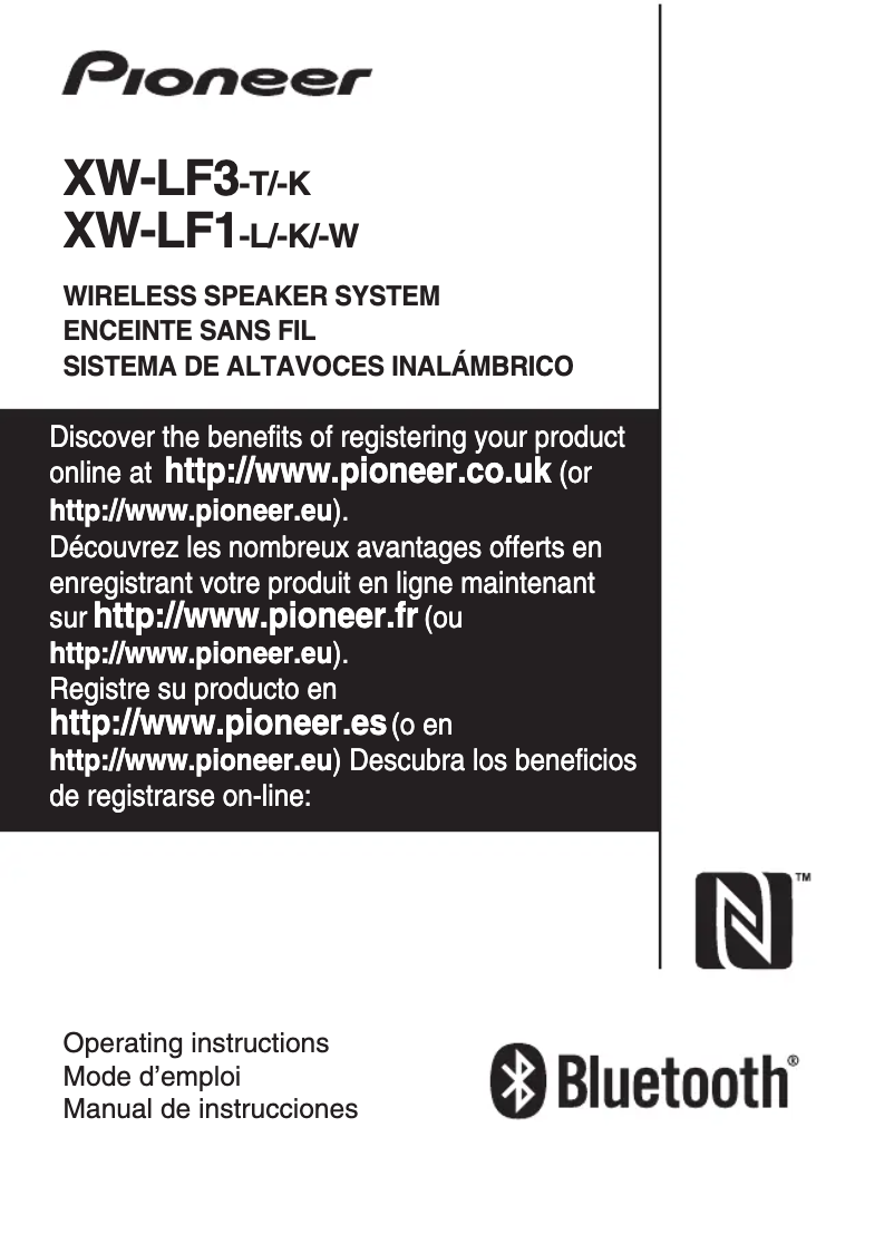 Image de la première page du manuel de l'appareil XW-LF3