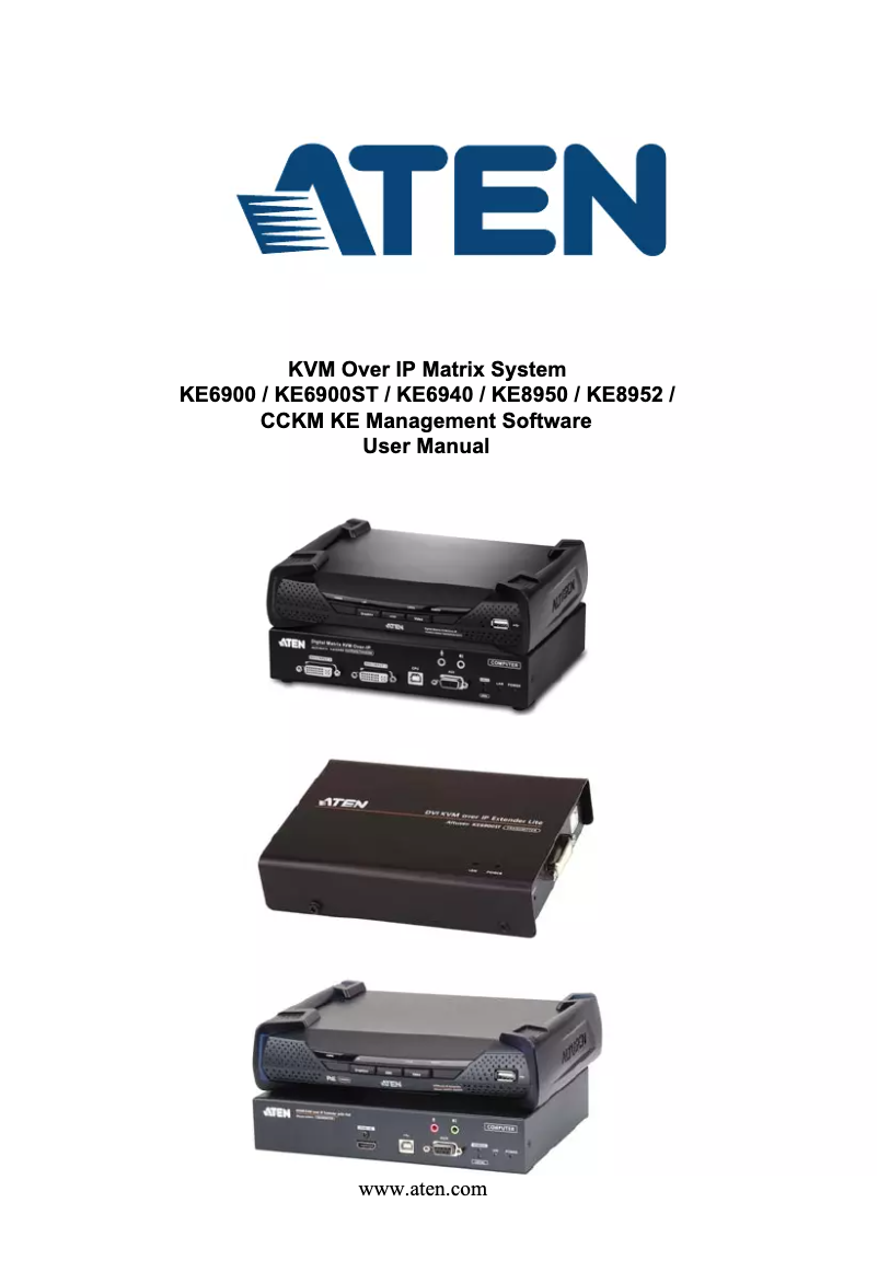Page 1 de la notice Manuel utilisateur ATen KE8952-AX-G