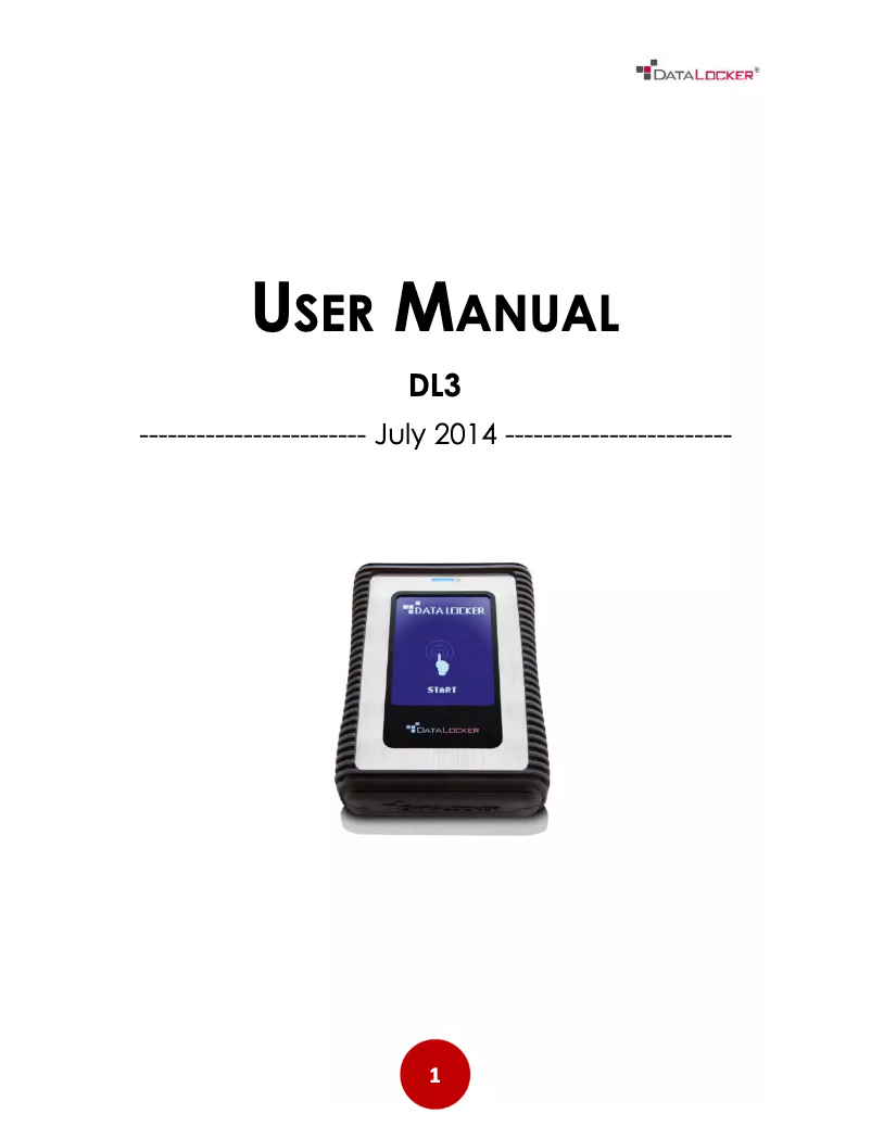 Image de la première page du manuel de l'appareil DL3 external hard drive