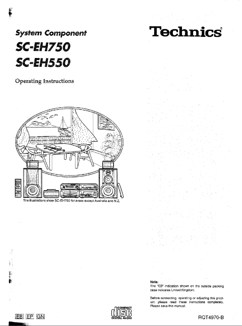 Imagen de la primera página del manual del dispositivo SC-EH750