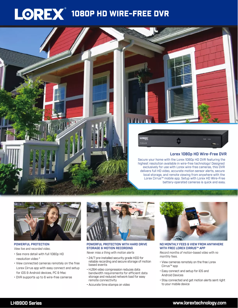 Página 1 del manual Ficha técnica Lorex LHB906