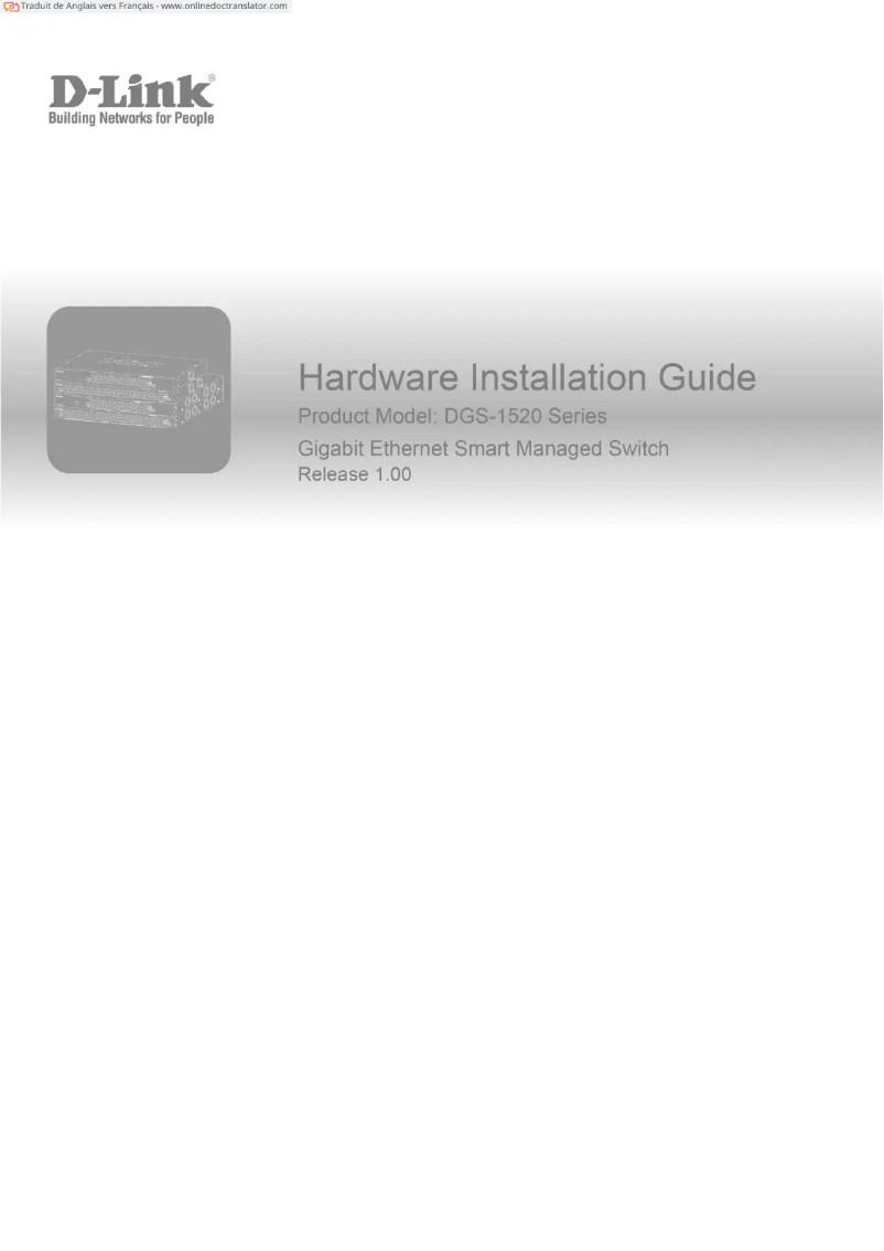 Page n°1 - Guide de démarrage rapide D-Link DGS-1520
