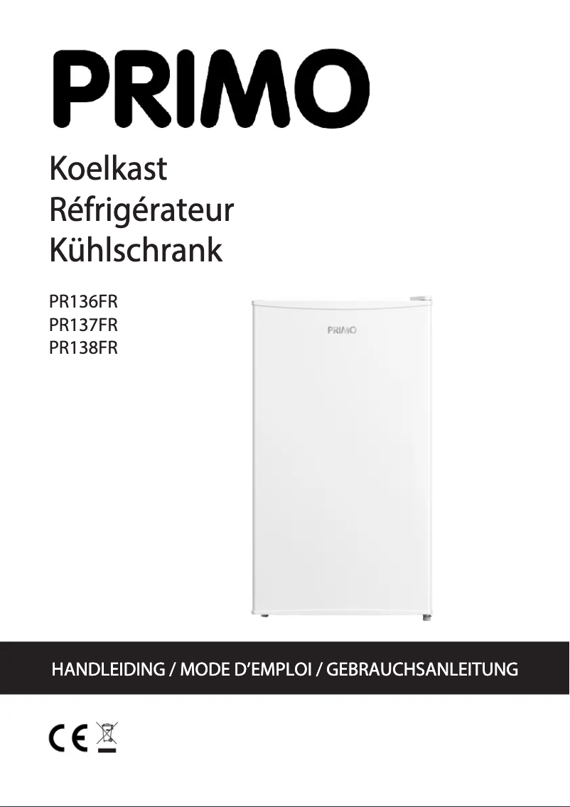Page 1 de la notice Manuel utilisateur Primo PR136FR